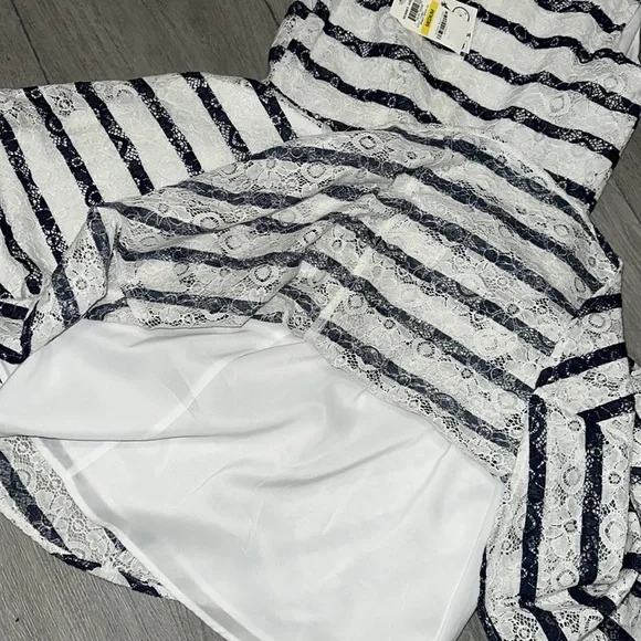 9. NWT Maison Jules lace blue and white dress medium - Picture 7 of 7